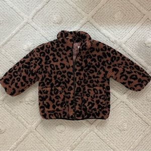 Zara Animal Print Fleece Jacket 2-3T